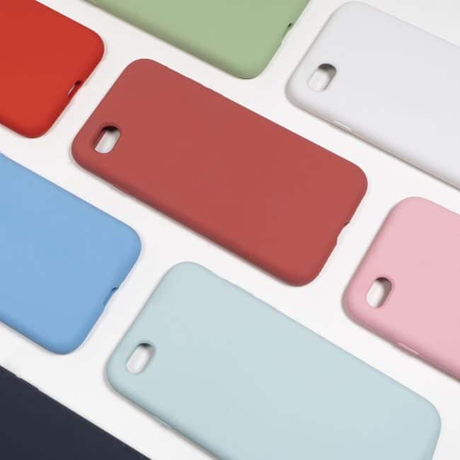 Kleurstaal siliconen telefoonhoesjes