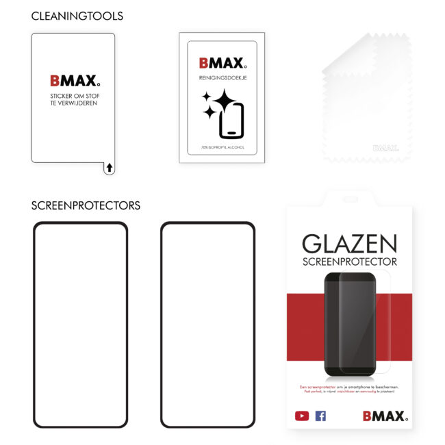 Screenprotector Xiaomi 12 Lite met schoonmaak kit