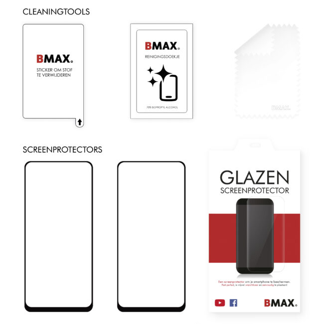screenprotector Realme 9 5G schoonmaak kit