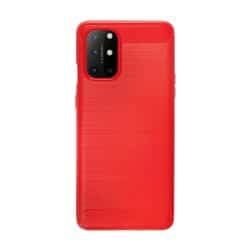 OnePlus 8T carbon hoesje rood