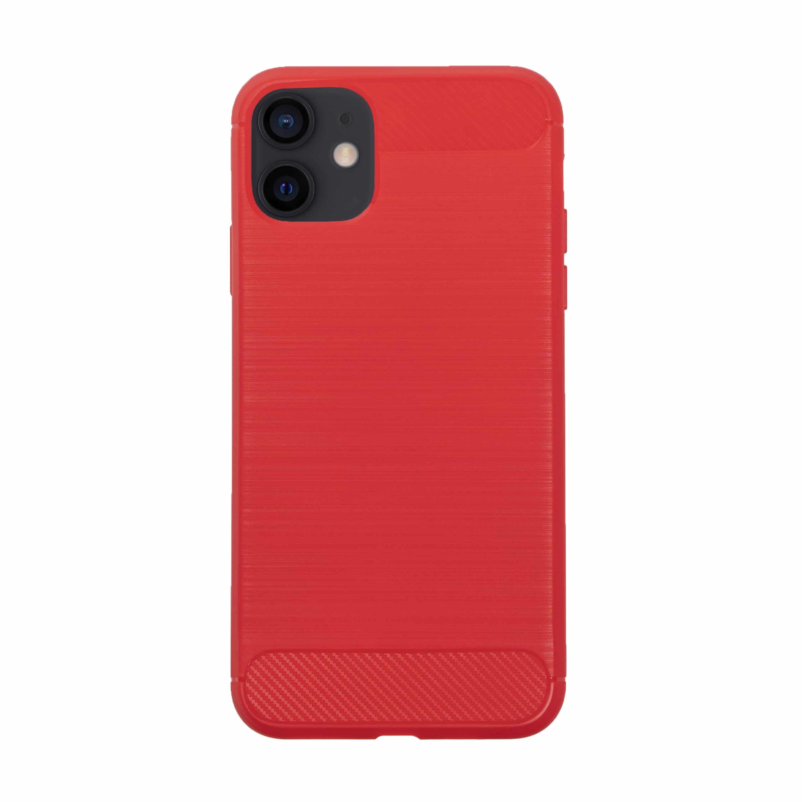 Carbon rood telefoonhoesje iPhone 12 Mini