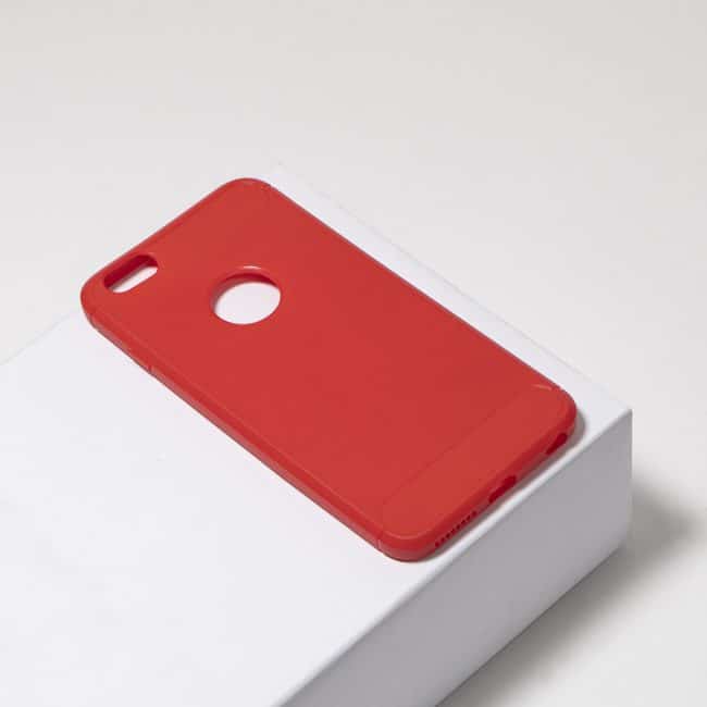 Carbon rode telefoonhoesje iPhone 6/6s Plus