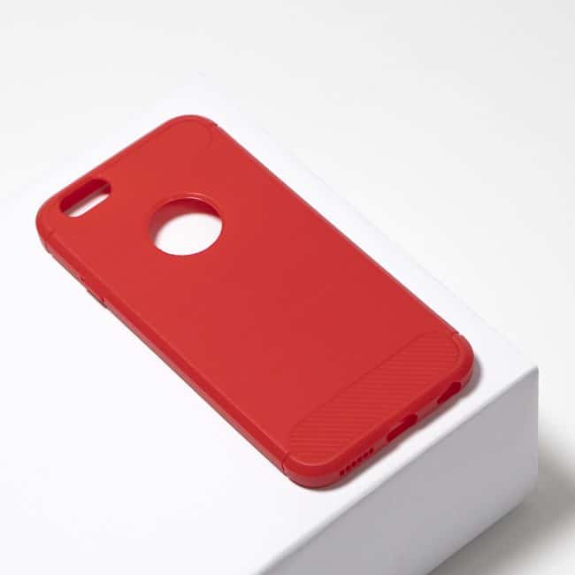 carbon rode telefoonhoesje iPhone 6/6s