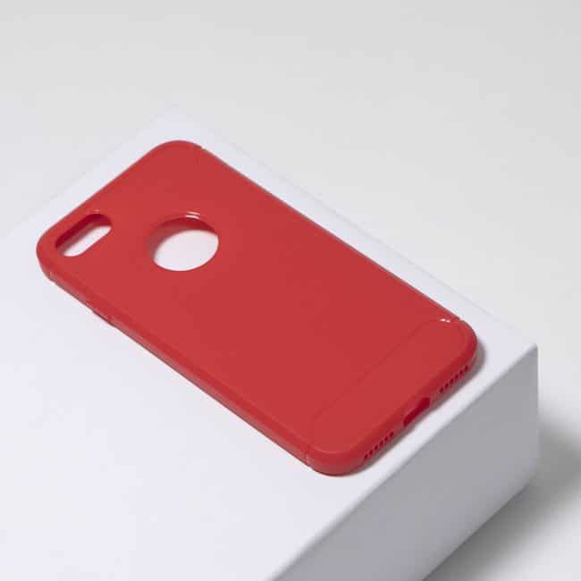 carbon rode telefoonhoesje iPhone 7/8
