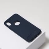 Carbon blauwe hoesje iPhone X/XS