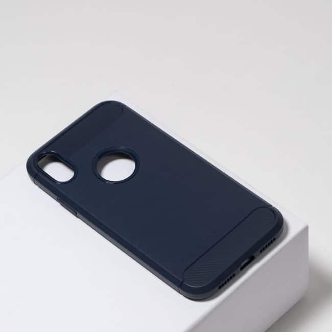 Carbon blauwe hoesje iPhone Xr