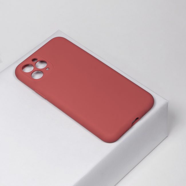 Roze siliconen telefoonhoesje iPhone 11 Pro Max