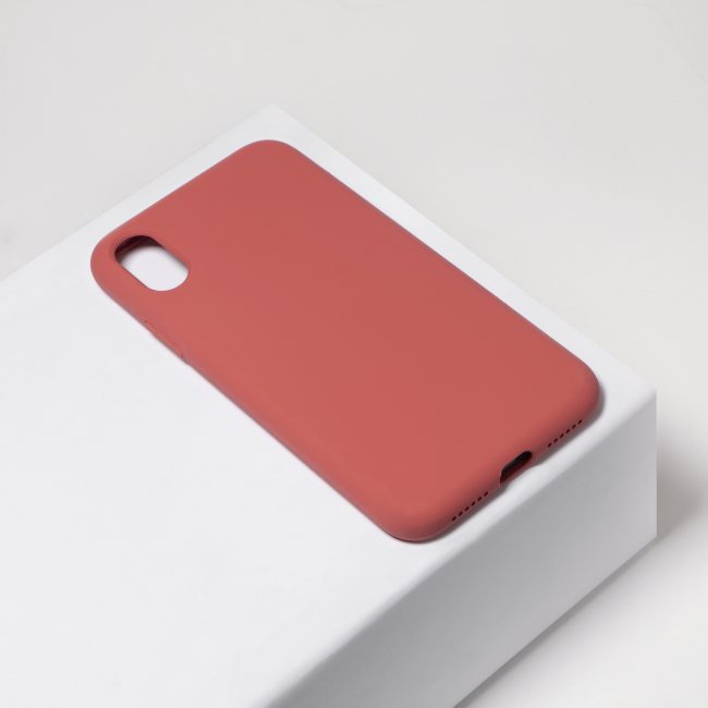roze siliconen telefoonhoesje iPhone Xs Max