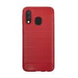 Samsung Galaxy A40 carbon telefoonhoesje rood