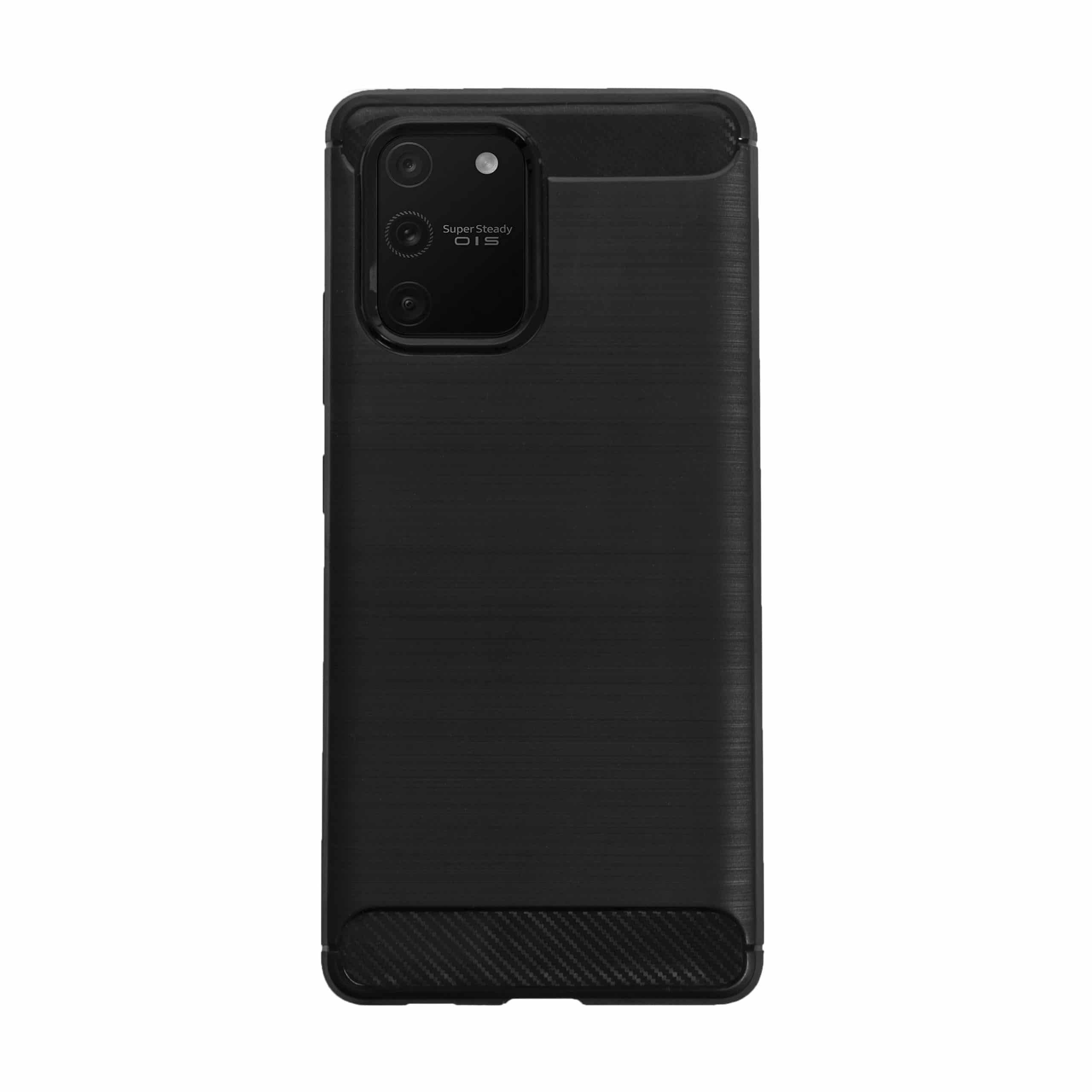 Samsung Galaxy S10 Lite carbon telefoonhoesje zwart