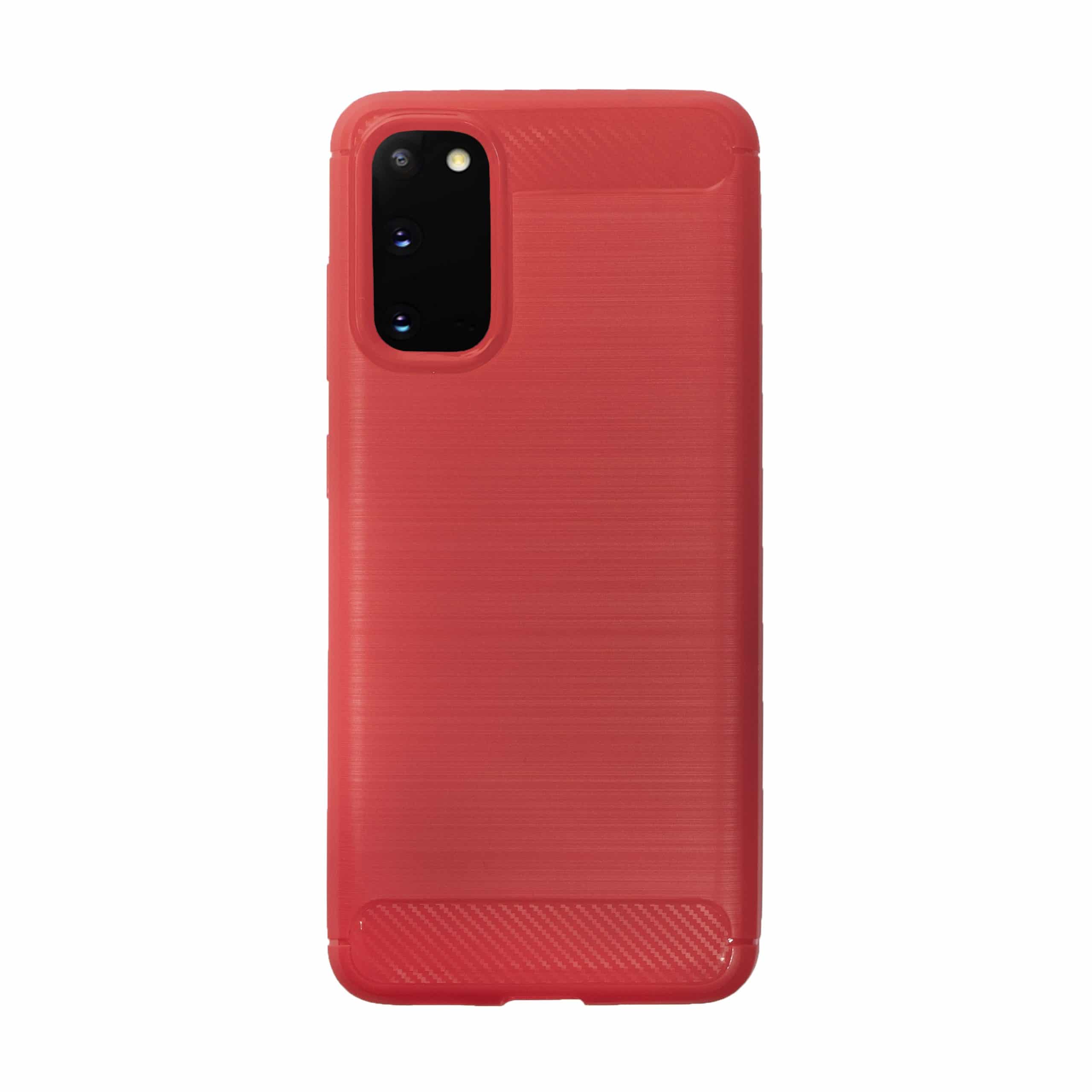 rood carbon telefoonhoesje Samsung Galaxy S20