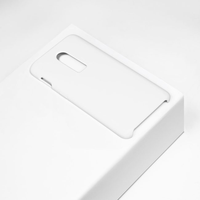 Wit siliconen telefoonhoesje OnePlus 6