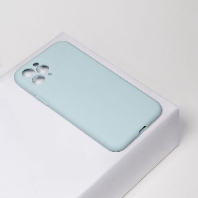 zeeblauw siliconen telefoonhoesje iPhone 11 Pro Max