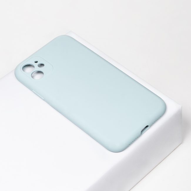 zeeblauw siliconen telefoonhoesje iPhone 11