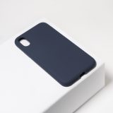 donkerblauw siliconen telefoonhoesje iPhone X/XS