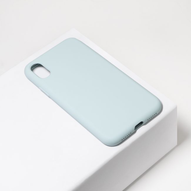 blauw siliconen telefoonhoesje iPhone Xs Max