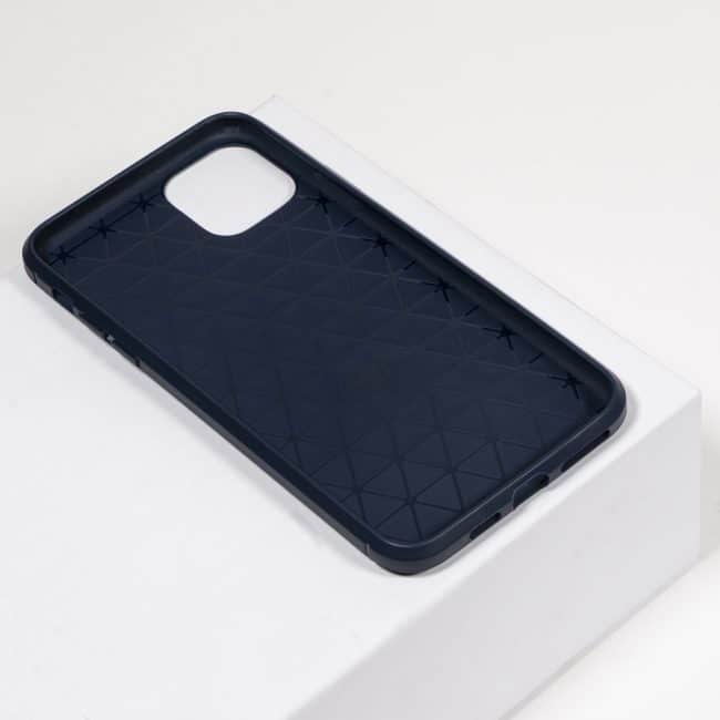 blauwe carbon telefoonhoesje iPhone 11